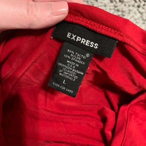 Express thick red short sleeve top small - Picture 3 of 4